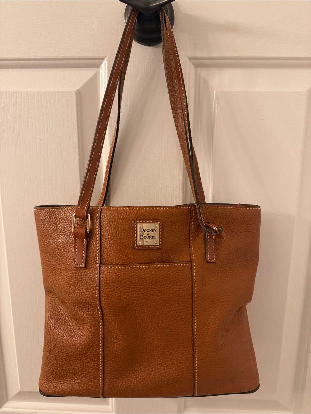 Dooney & Bourke Brown Pebbled Leather Tote
